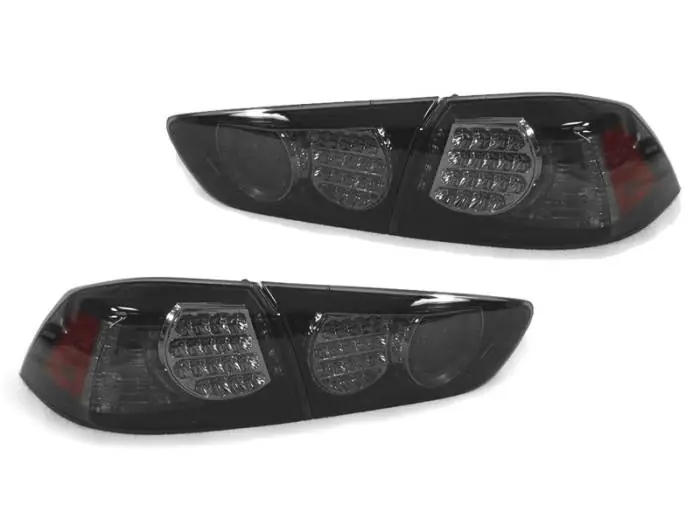 Latest Mitsubishi Lancer EVO Red/Black/Smoke Led Rear DEPO Tail Light
