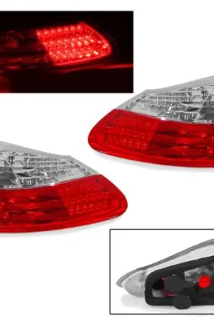 Same Day Shipping Porsche Boxster Led Red/Clear DEPO Tail Lights