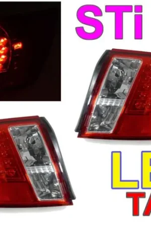 Subaru Impreza 4D Sedan Red/Clear Led DEPO Tail Lights Top Rated