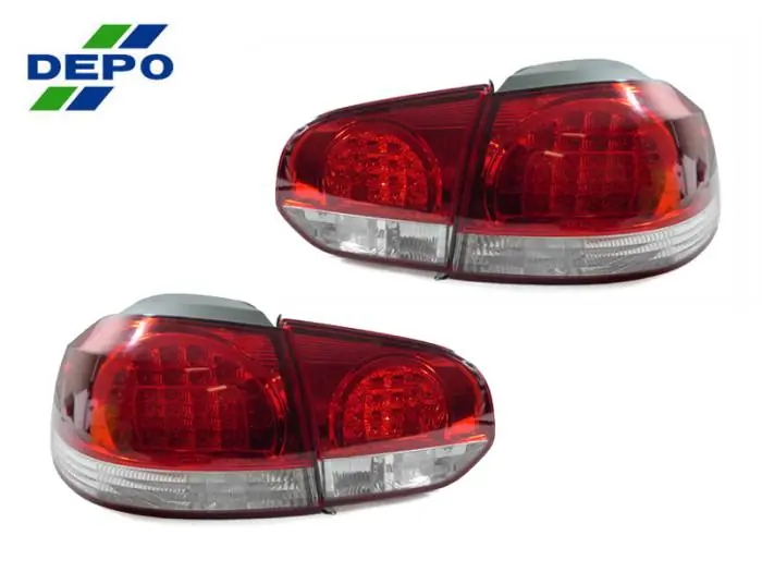 Save Now Volkswagen Golf 6 Depo Red/Clear Led DEPO Tail Lights
