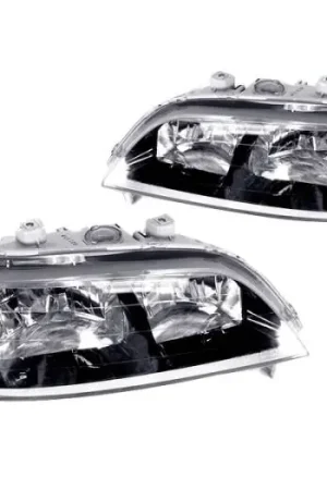 Acura CL Dm Black Bezel DEPO Headlights Set Warranty Included