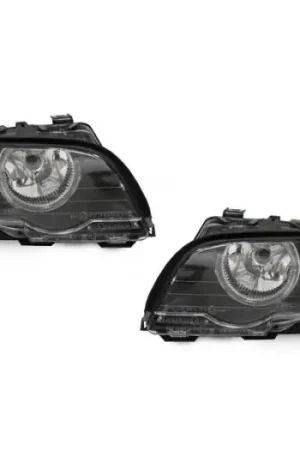 Same Day Shipping BMW E46 2D/Cabrio P46 Black DEPO Headlight - With Motor