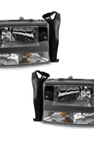 Dodge Dakota/Durango Depo Black Housing Euro DEPO Headlight With Clear Corner Time-Limited