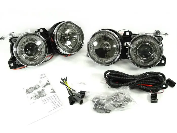 BMW E30 3 Series Smoke Chrome Projector Angel DEPO Headlight + Wiring Cheap