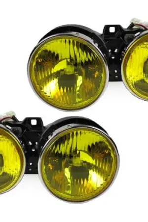Limited Offer BMW E30 3 Series Euro Lhd Smiley Projector DEPO Headlight Set - Quad Yellow Lens