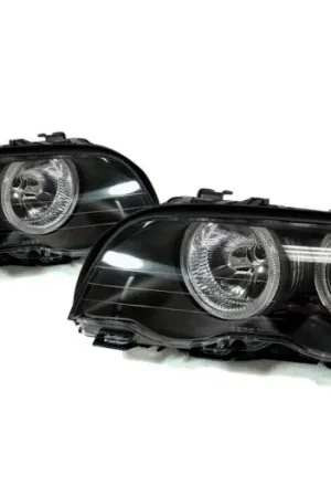 BMW E46 2D/Cabrio Black Projector Angel DEPO Headlight Grab Now