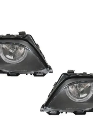 BMW E46 4D Depo H7 Projector DEPO Headlight W/ Angel Eyes & Auto-Leveling Motor Budget