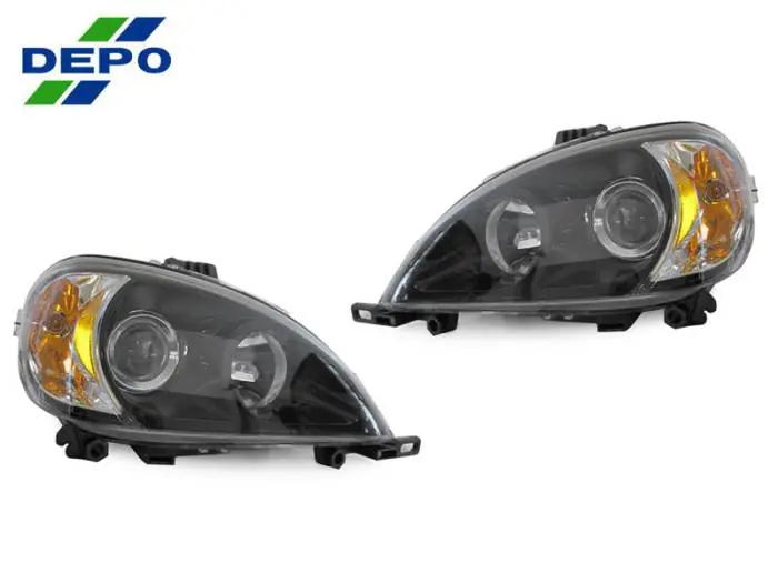 Bargain Mercedes W163 Maxzone Black Projector DEPO Headlight Set - For Halogen Model