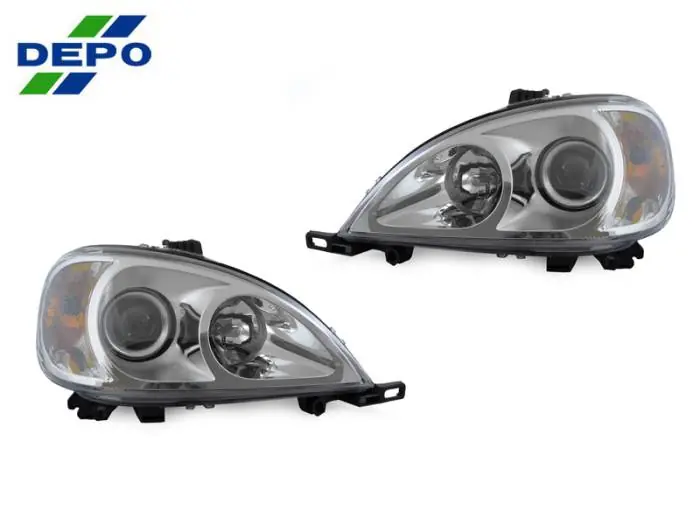 Mercedes W163 Maxzone Chrome Projector DEPO Headlight Set - For Halogen Model High Quality