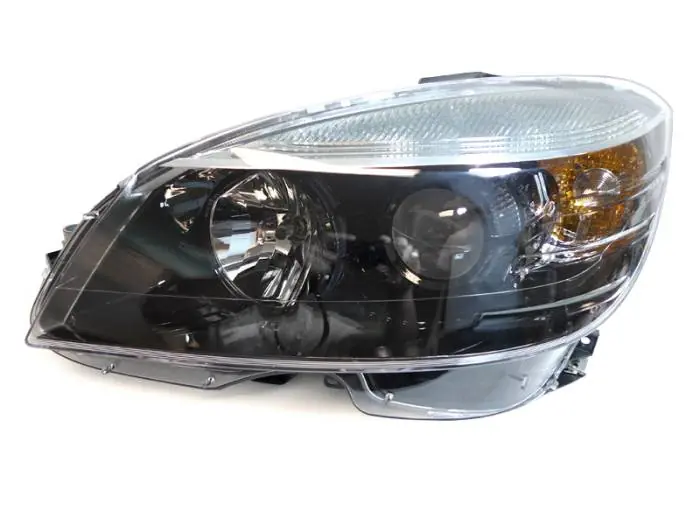 Hassle-Free Returns Mercedes W204 C Class Black Projector DEPO Headlight - Halogen Model