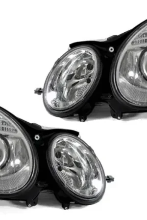 Mercedes W211 E-Class Facelift Look Chrome Projector DEPO Headlight - H7 Housing Luxury