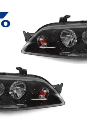 Mitsubishi Lancer Black Clear Corner Projector DEPO Headlight Set Warranty Included