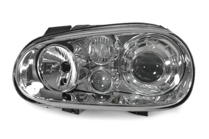 Money Back Guarantee Volkswagen Golf 4 / Gti E-Code Chrome Projector DEPO Headlight
