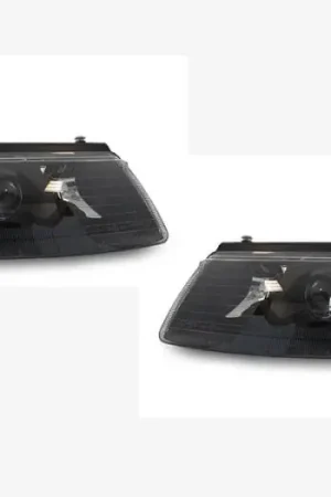 Premium Volkswagen B5 Passat 4Pcs Black Projector DEPO Headlight + Corner Lights