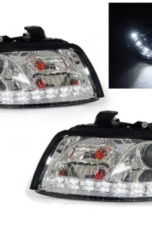 Audi A4 B6 Chrome Projector R8 Led DEPO Headlight Certified