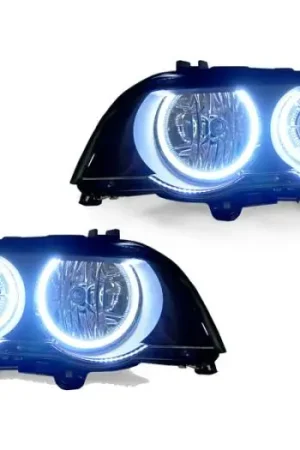 BMW E53 P53 Black Angel Projector DEPO Headlight - Hi/Low D2S + Led Ae Rings Professional Grade