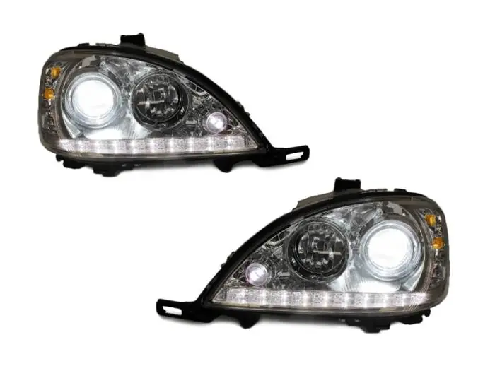 Mercedes W163 Ml Class Depo Dot Chrome Projector DEPO Headlight With Led Strip Hot Picks