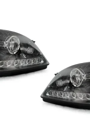 No Minimum Order Mercedes W164 Ml-Class Depo Black Projector DEPO Headlight W/ Led Strip