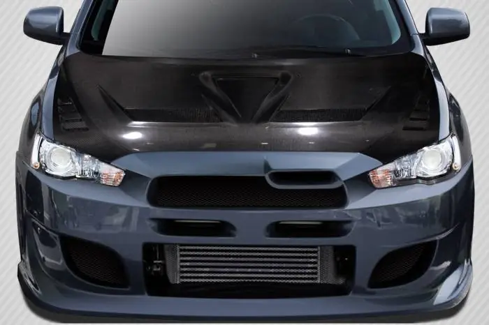 Must Have Mitsubishi Lancer Race DriTech Carbon Fiber Body Kit- Hood!!! 114017