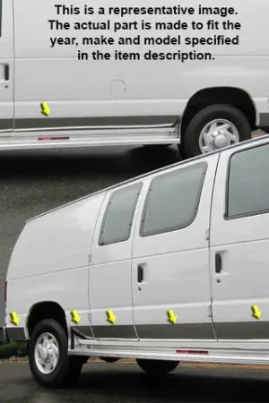 FORD ECONOLINE 5dr QAA Stainless 11pcs Rocker Panel Trim TH35319 Express Delivery