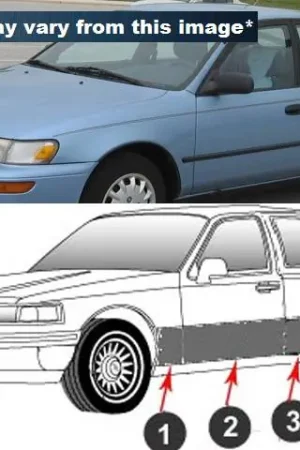 TOYOTA COROLLA 4dr QAA Stainless 8pcs Rocker Panel Trim TH95112 Best Seller