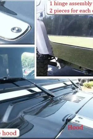 Brand New JEEP WRANGLER 2dr QAA Stainless 6pcs Hinge Cap Package HP45090