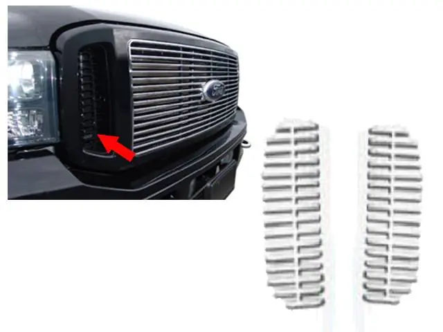 FORD F-250 and F-350 SUPER DUTY 2/4dr QAA 2pcs Grille Accent SGB39321 Modern