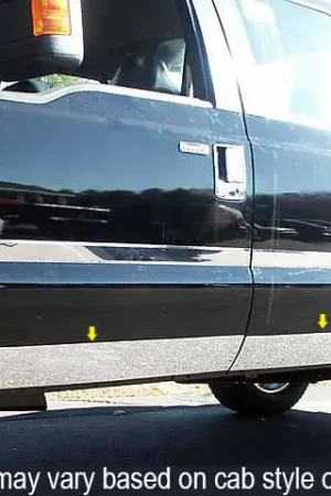 Viral F-250 and F-350 SUPER DUTY 2dr QAA Stainless 8pc Rocker Panel Trim TH39320