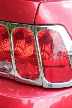 FORD MUSTANG 2dr QAA Chrome ABS plastic 2pcs Tail Light Bezels TL39351 Must Have