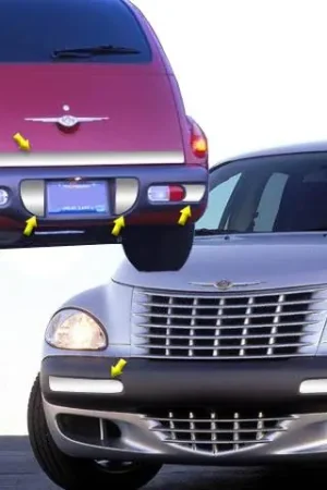 CHRYSLER PT CRUISER 4dr QAA Stainless 7pcs Bumper Package BP41700-1 Same Day Shipping