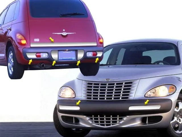 CHRYSLER PT CRUISER 4dr QAA Stainless 7pcs Bumper Package BP41700-1 Same Day Shipping