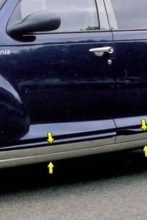 New Arrival CHRYSLER PT CRUISER 4dr QAA Stainless 8pcs Rocker Panel Trim TH41700