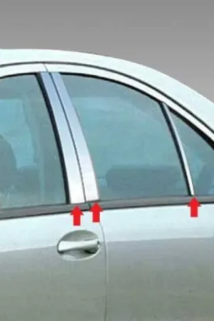 MERCEDES C CLASS 4dr QAA Stainless 6pcs Pillar Trim PP23082 Free Shipping