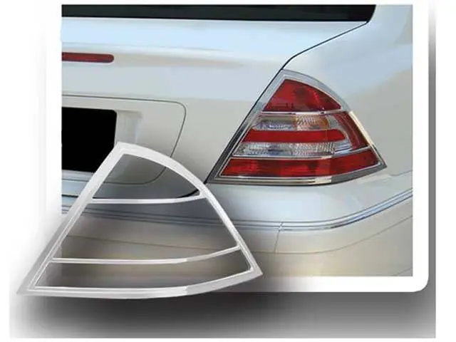 MERCEDES C CLASS 4dr QAA Chrome ABS plastic 2pcs Tail Light Bezels TL23081 Special Offer