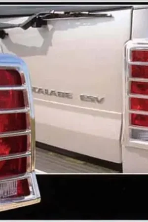 ESCALADE 4dr QAA Chrome ABS plastic 2pcs Tail Light Bezels TL42255 Free Shipping