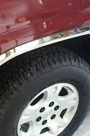 Luxury AVALANCHE/SILVERADO 4dr QAA Molded Stainless 4pcs Wheel Well Fender Trim WZ39181-L