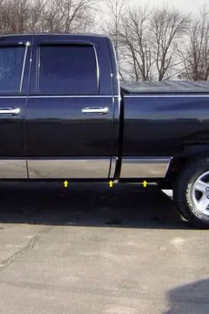 Direct From Factory DODGE RAM 4dr QAA Stainless 12pcs Rocker Panel Trim TH42938