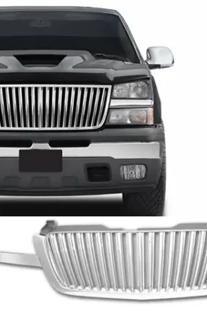 SILVERADO 2/4dr QAA Chrome ABS plastic 1pcs Grille Accent SGB43182 Get Yours