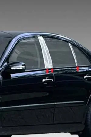 MERCEDES E CLASS 4dr QAA Stainless 6pcs Pillar Trim PP23061 Reduced Price