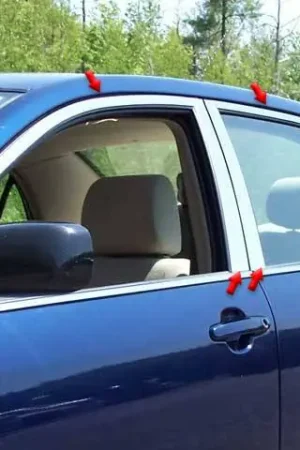 Certified TOYOTA COROLLA 4dr QAA Stainless 12pcs Window Accent Package WP24112