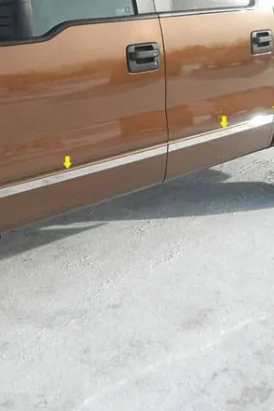 Worldwide Shipping F-150 Crew Cab, 6.5' Bed, NO Flares QAA Stainless Molding Insert MI44305