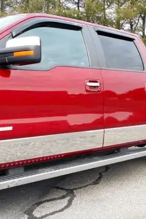 Save Now FORD F-150 4dr QAA Stainless 12pcs Rocker Panel Trim TH44306