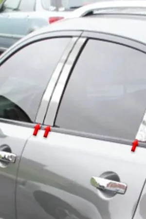 Fits Infiniti FX35 4dr QAA Stainless 10pcs Pillar Trim PP24048 Flash Sale