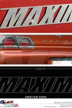 Fits Nissan MAXIMA 4dr QAA Stainless 2pcs Graphic/Logo/emblem SGR24540 Top Rated