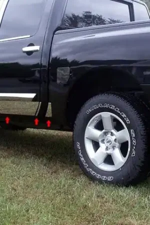 Fits Nissan TITAN 4dr QAA Stainless 13pcs Rocker Panel Trim TH24521 Special Offer