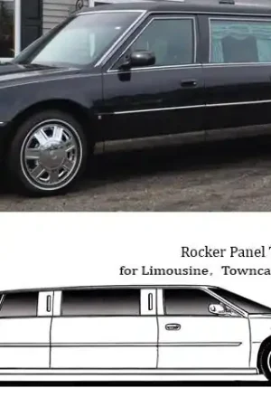 Money Back Guarantee CADILLAC DTS EAGLE HEARSE QAA Stainless 12pcs Rocker Panel Trim TH46240