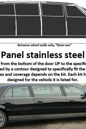 DTS Limousine 99 5/8" Stretch QAA Stainless 12pc Rocker Panel Trim TH40237 Seasonal Sale