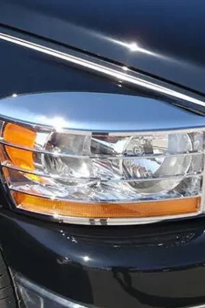 DODGE RAM 2/4dr QAA Chrome ABS plastic 2pcs Headlight Bezel HLB46935 High Quality