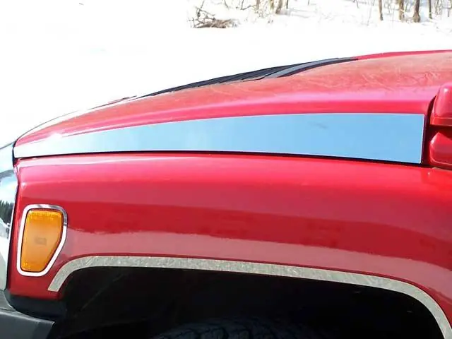 Popular HUMMER H3 4dr QAA Stainless 2pcs Hood Accent Trim HV46302