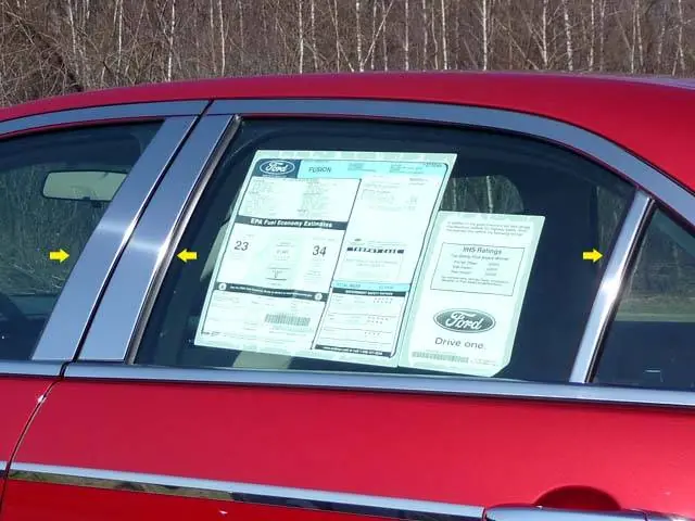 MERCURY MILAN 4dr QAA Stainless 6pcs Pillar Trim PP46631 Markdown